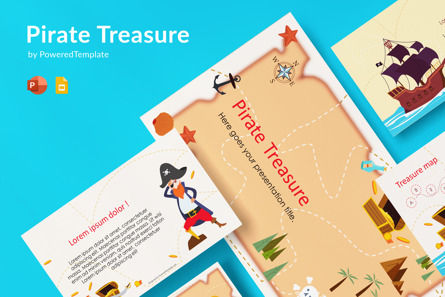 Pirate Treasure Activities for Elementary, 10370, Education & Training — PoweredTemplate.com