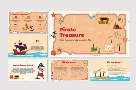Pirate Treasure Activities for Elementary, Slide 2, 10370, Education & Training — PoweredTemplate.com