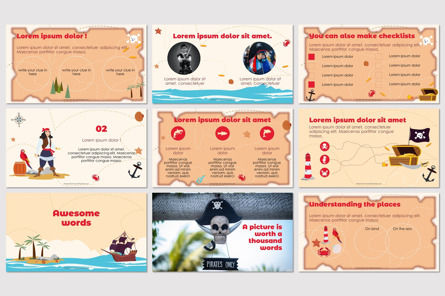 Pirate Treasure Activities for Elementary, Slide 3, 10370, Education & Training — PoweredTemplate.com