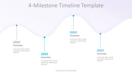 4-Milestone Timeline Template, Deslizar 2, 10374, Timelines & Calendars — PoweredTemplate.com