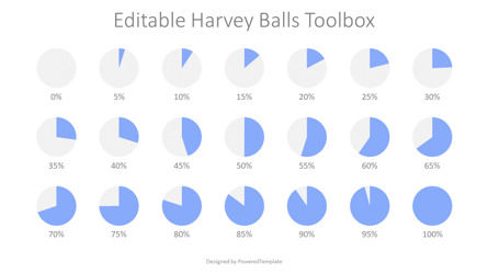 Editable Harvey Balls Toolbox, Slide 2, 10381, Pie Charts — PoweredTemplate.com