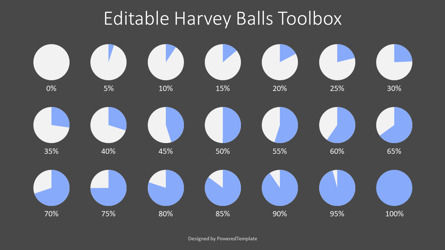 Editable Harvey Balls Toolbox, Slide 3, 10381, Pie Charts — PoweredTemplate.com