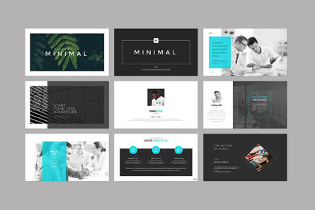 Minimal Clean Presentation, Diapositive 2, 10383, Business — PoweredTemplate.com