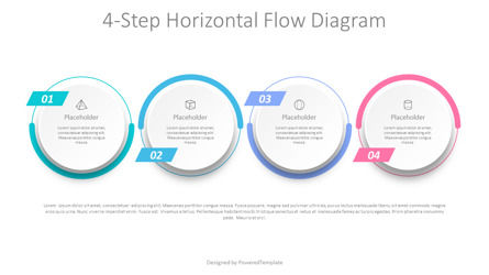 4-Step Horizontal Process Flow Diagram, Diapositiva 2, 10384, Infografías — PoweredTemplate.com
