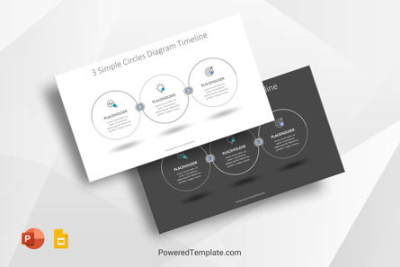 3 Simple Circles Diagram Timeline Template, Gratis Google Presentaties-thema, 10388, Infographics — PoweredTemplate.com