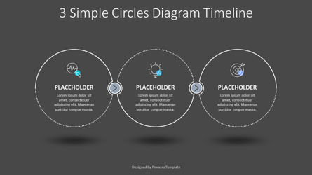 3 Simple Circles Diagram Timeline Template, スライド 3, 10388, インフォグラフィック — PoweredTemplate.com