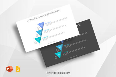3-Step Business Infographic Slide, Gratis Tema de Google Slides, 10391, Conceptos de negocio — PoweredTemplate.com
