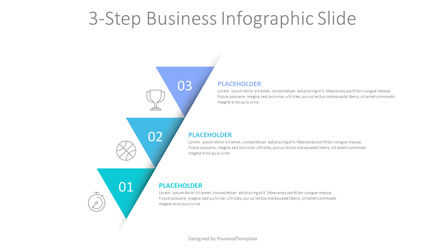 3-Step Business Infographic Slide, Deslizar 2, 10391, Conceitos de Negócios — PoweredTemplate.com