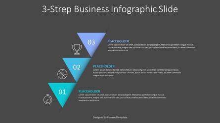 3-Step Business Infographic Slide, Deslizar 3, 10391, Conceitos de Negócios — PoweredTemplate.com