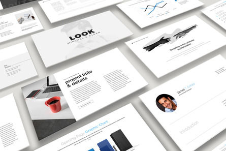 Look Minimal Presentation Template, Modelo do PowerPoint, 10396, Negócios — PoweredTemplate.com