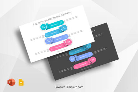 Simple 4 Item Strategy Diagram, Gratuit Theme Google Slides, 10397, Infographies — PoweredTemplate.com