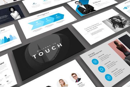 Touch Minimal Presentation Template, PowerPoint-sjabloon, 10399, Bedrijf — PoweredTemplate.com