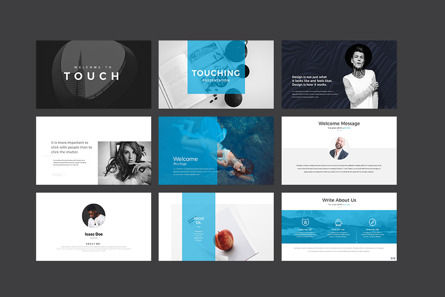 Touch Minimal Presentation Template, Diapositiva 2, 10399, Negocios — PoweredTemplate.com