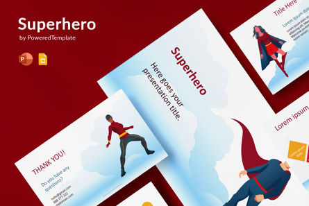 Superhero Template for Presentations, 10401, Business Concepts — PoweredTemplate.com