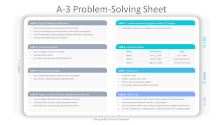A3 Problem Solving Template, Slide 2, 10404, Animated — PoweredTemplate.com