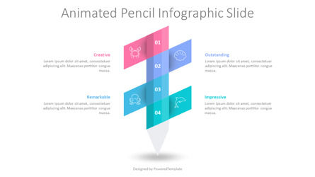 Animated Pencil Infographic Slide, Slide 2, 10414, Animated — PoweredTemplate.com