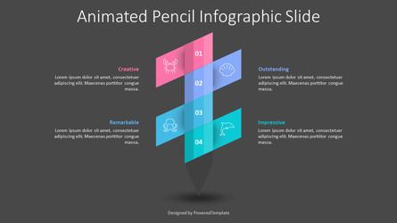 Animated Pencil Infographic Slide, Slide 3, 10414, Animated — PoweredTemplate.com