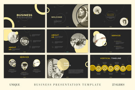 Black and Yellow Business PowerPoint Presentation, Deslizar 2, 10419, Negócios — PoweredTemplate.com