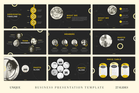 Black and Yellow Business PowerPoint Presentation, Deslizar 3, 10419, Negócios — PoweredTemplate.com