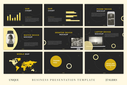 Black and Yellow Business PowerPoint Presentation, Deslizar 4, 10419, Negócios — PoweredTemplate.com