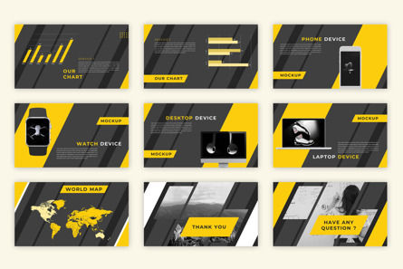Business PowerPoint Presentation Black and Yellow Color, Slide 4, 10420, Bisnis — PoweredTemplate.com