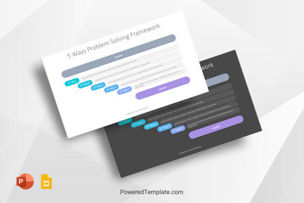 5 Whys Problem Solving Framework, Gratuit Theme Google Slides, 10424, Modèles commerciaux — PoweredTemplate.com
