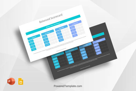 Balanced Scorecard Template, Gratis Tema di Presentazioni Google, 10437, Modelli di lavoro — PoweredTemplate.com
