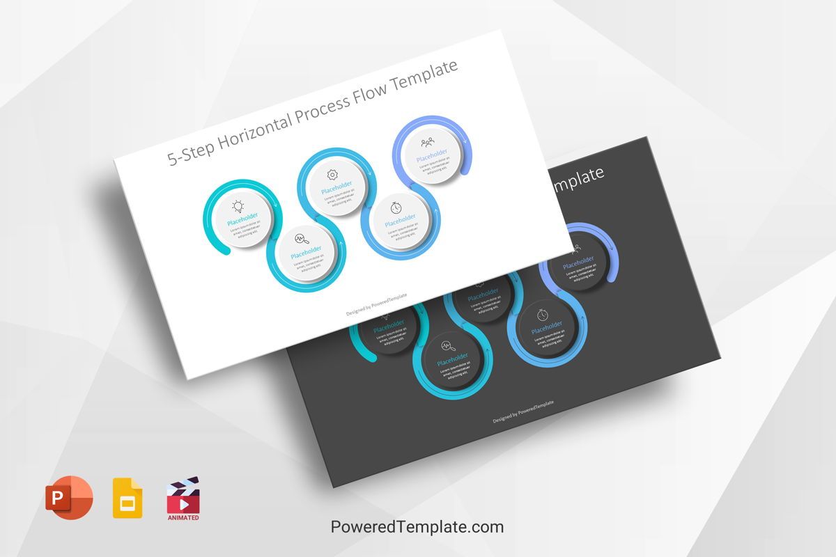 5-Step Horizontal Process Flow Template - Free Presentation Template for  Google Slides and PowerPoint | #10443
