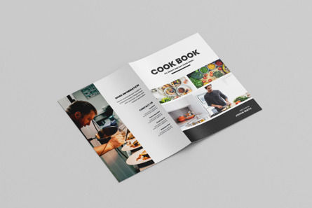 Recipe Book Brochure Template or Cookbook Magazine Layout, Brochure, vectorgraph, 97854