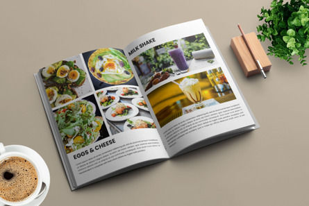 Recipe Book Brochure Template or Cookbook Magazine Layout, Brochure, vectorgraph, 97854