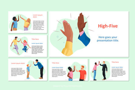 Give a High Five Today Presentation, Slide 2, 10453, People — PoweredTemplate.com