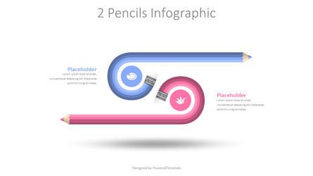 2 Pencils Infographic, Folie 2, 10459, Ausbildung Charts und Diagramme — PoweredTemplate.com