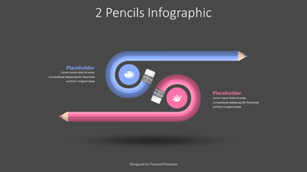 2 Pencils Infographic, Slide 3, 10459, Grafici e Diagrammi Educativi — PoweredTemplate.com