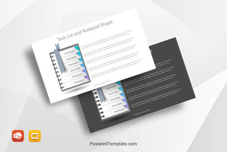 Task List and Notepad Shape, Gratis Tema di Presentazioni Google, 10460, Concetti del Lavoro — PoweredTemplate.com