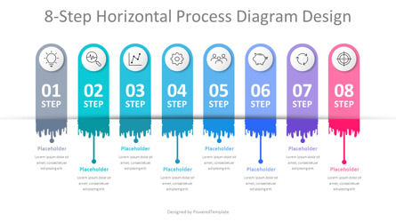 8-Step Horizontal Process Diagram Design, Slide 2, 10463, Infographics — PoweredTemplate.com