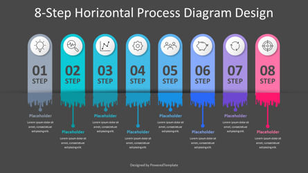 8-Step Horizontal Process Diagram Design, Slide 3, 10463, Infographics — PoweredTemplate.com