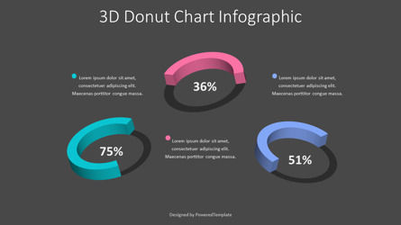 3D Donut Chart Infographic, Slide 3, 10465, 3D — PoweredTemplate.com