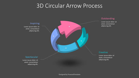 3D Circular Arrow Process, Slide 3, 10466, 3D — PoweredTemplate.com