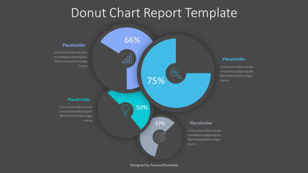 Donut Chart Report Template, Slide 3, 10468, Animated — PoweredTemplate.com