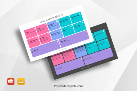 Lean Canvas Model Free Template, Gratis Google Presentaties-thema, 10469, Businessmodellen — PoweredTemplate.com