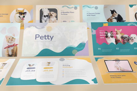 Petty PowerPoint Presentation, 파워 포인트 템플릿, 10477, 동물 및 애완동물 — PoweredTemplate.com