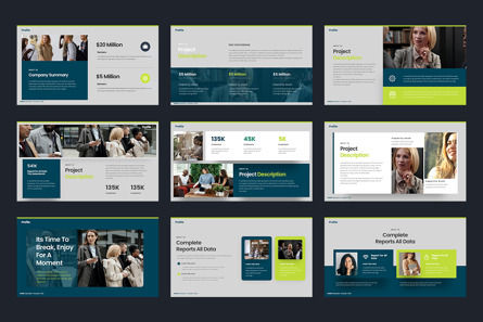 Profile Keynote Templates, Diapositive 3, 10480, Business — PoweredTemplate.com
