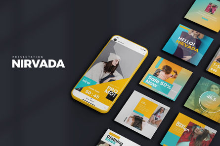 Nirvada Instagram Template KEY, Apple Keynote 템플릿, 10483, Art & Entertainment — PoweredTemplate.com