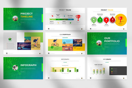Green Leaf Business Powerpoint Template 03, Slide 4, 10494, Abstract/Textures — PoweredTemplate.com