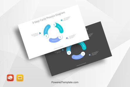 3-Step Cycle Process Diagram, Gratuit Theme Google Slides, 10504, Infographies — PoweredTemplate.com