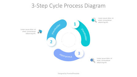 3-Step Cycle Process Diagram, Dia 2, 10504, Infographics — PoweredTemplate.com