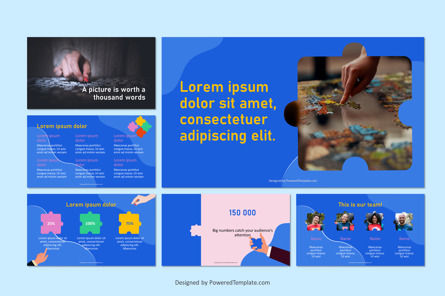 Four Puzzle Pieces Free Presentation Template, Slide 4, 10506, Business Concepts — PoweredTemplate.com