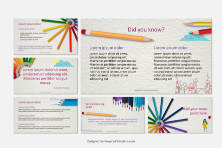 Colorful Pencils Free Presentation Template, Slide 3, 10507, Education & Training — PoweredTemplate.com