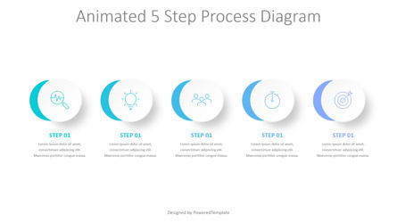 Animated 5-Step Process Diagram, Slide 2, 10508, Animated — PoweredTemplate.com