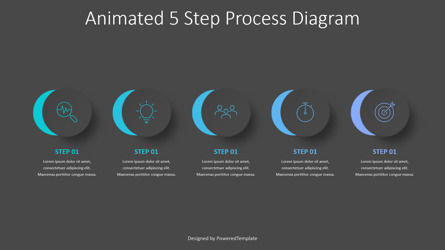 Animated 5-Step Process Diagram, Slide 3, 10508, Animated — PoweredTemplate.com